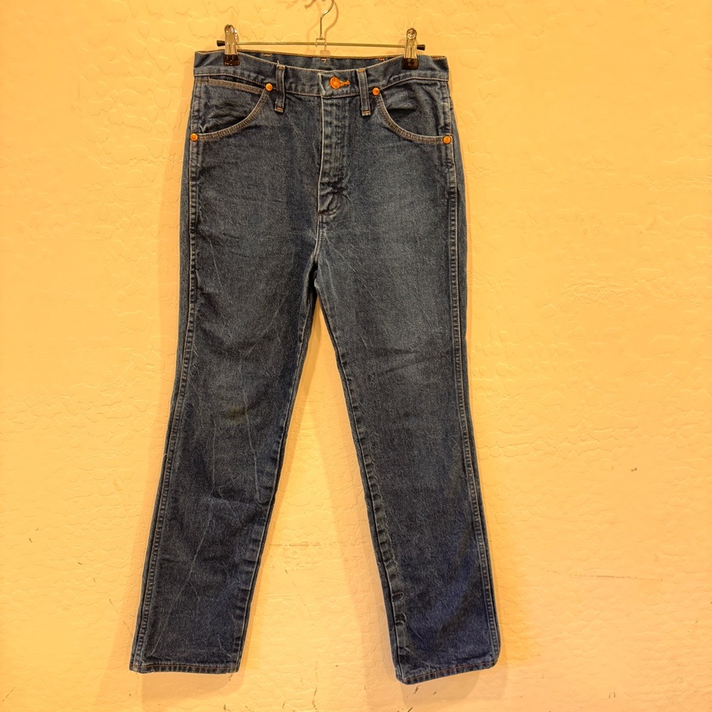 Vintage Wrangler Jeans Mens 31x32  Relaxed Fit Jeans Dark Blue Cotton Western